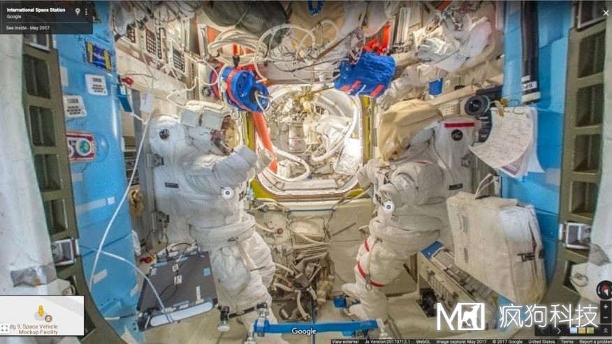 谷歌街景，你可以360°暢游國際空間站！